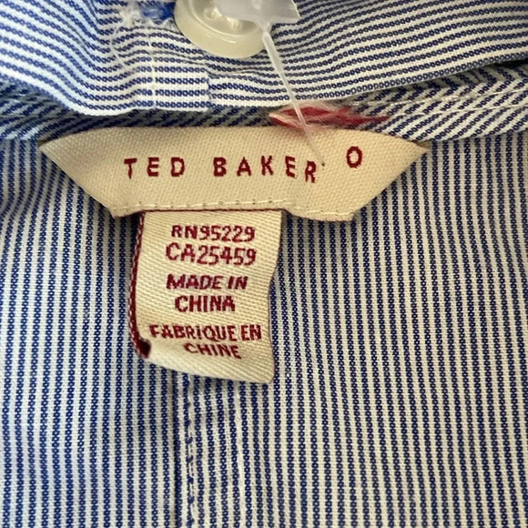 Ted Baker | Blue & White Stripe Belted Shirt Dress - Picture 3 of 7